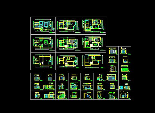 三层简洁别墅全套装修设计施工图纸_图1