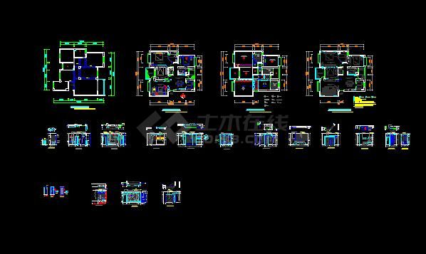 某两室两厅简欧住宅全套装修设计图纸-图一