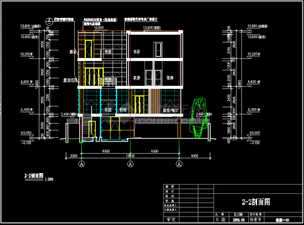 某市区别墅CAD全套建筑施工图纸-图二