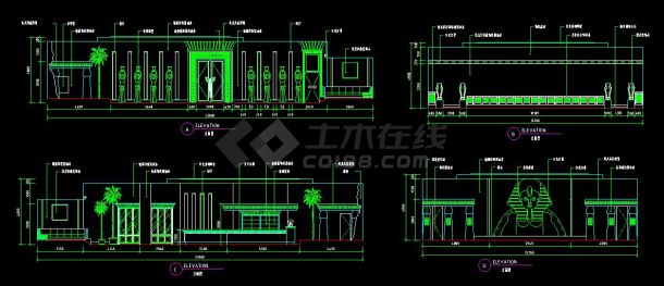 某地豪华歌舞厅装修cad设计平面立面施工图-图一