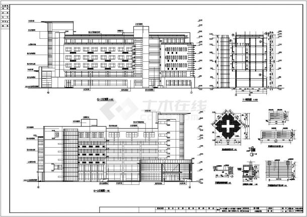 某地第二医院6层框架结构综合楼建筑施工图-图一