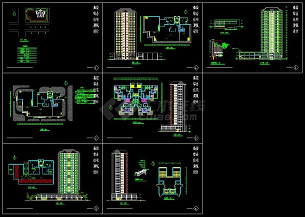 某地高层住宅楼建筑cad设计方案图(含设计说明）-图一