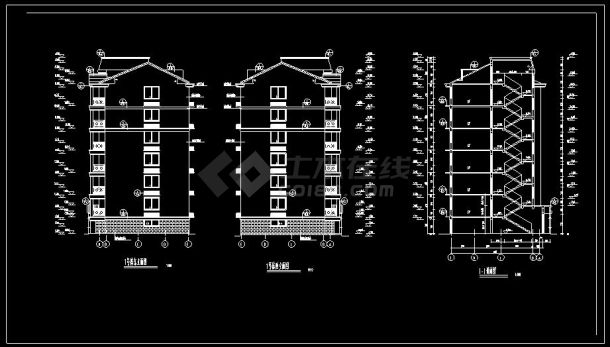 某高档小区多层住宅楼建筑cad设计方案图(含设计说明）-图二
