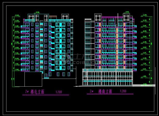 某地新村高层住宅建筑设计CAD方案图-图二
