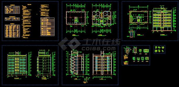 某县区多层框架商住楼建筑cad设计施工图(含设计说明）-图一