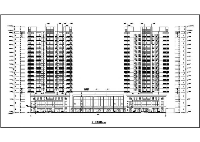 西安某18层高层商住楼建筑设计施工图纸_图1