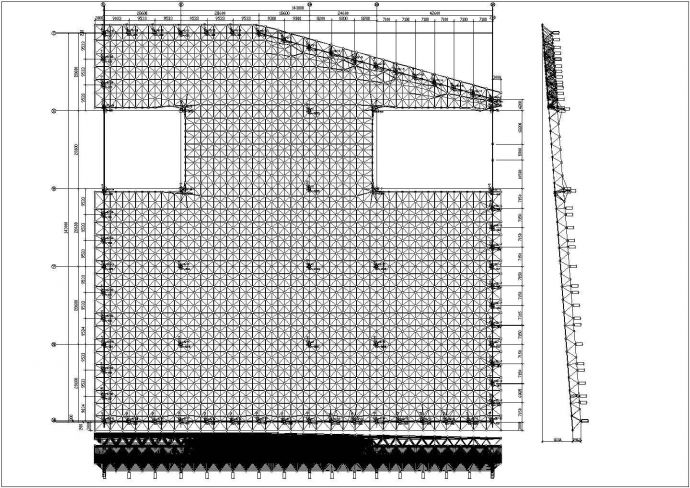 某大型室内游乐场屋顶网架结构施工图_图1