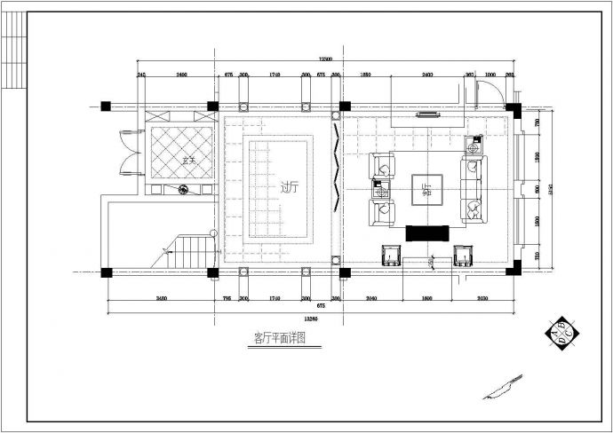 某套2层框架结构别墅欧式室内装修施工图纸_图1