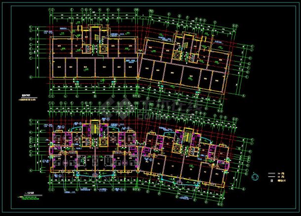 某高层住宅楼建筑方案设计CAD施工图(含设计说明）-图二