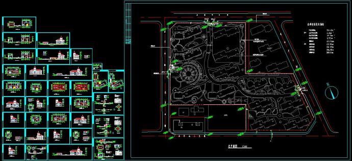 某高档花园会所建筑方案设计CAD图_图1