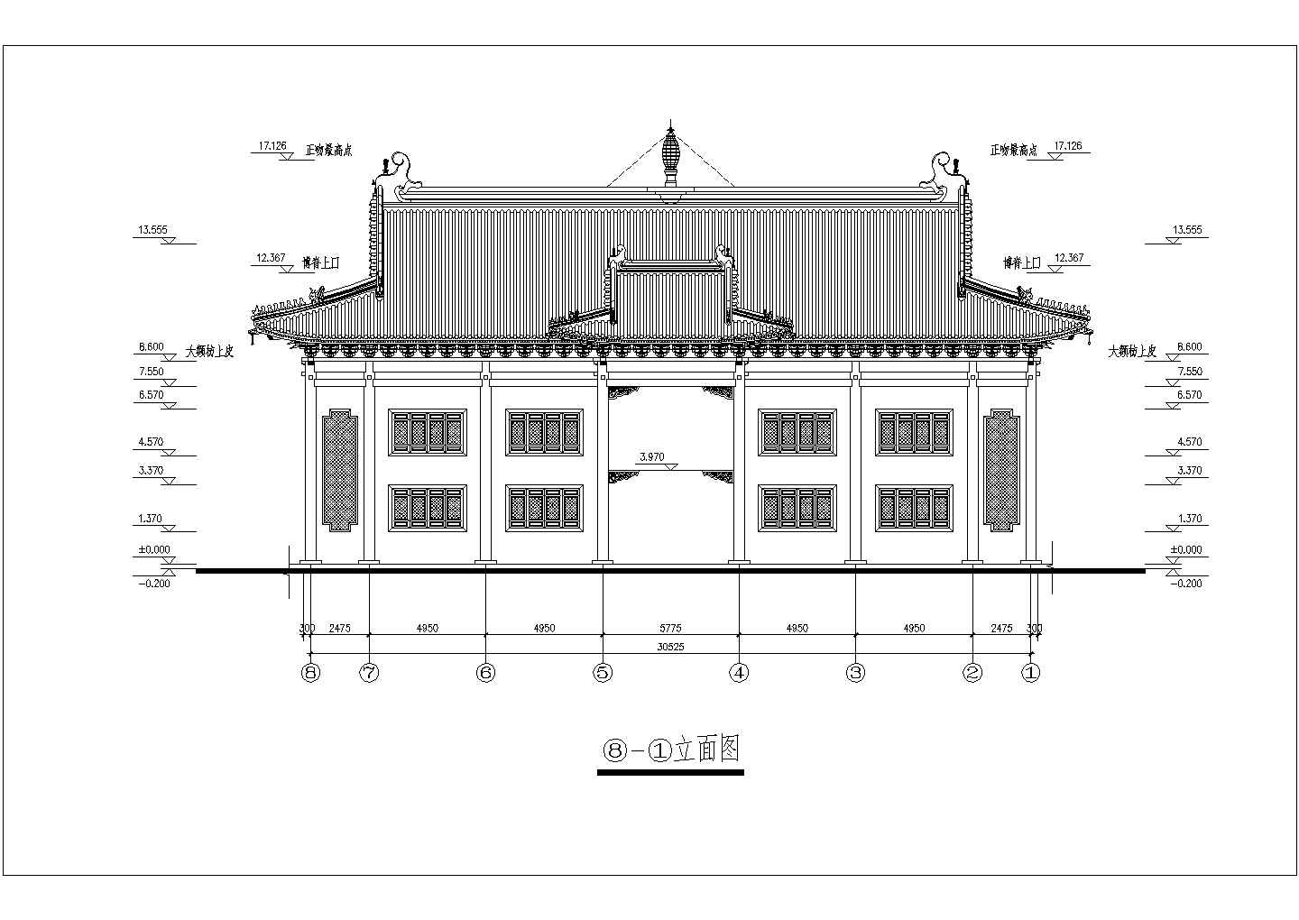 园林古建之禅寺天王殿景观设计施工图