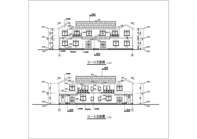二层砖混结构农村自建房建筑施工图（带露台）_图1