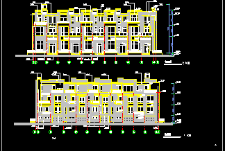 某小区多层排房样板建筑CAD施工设计图纸-图二