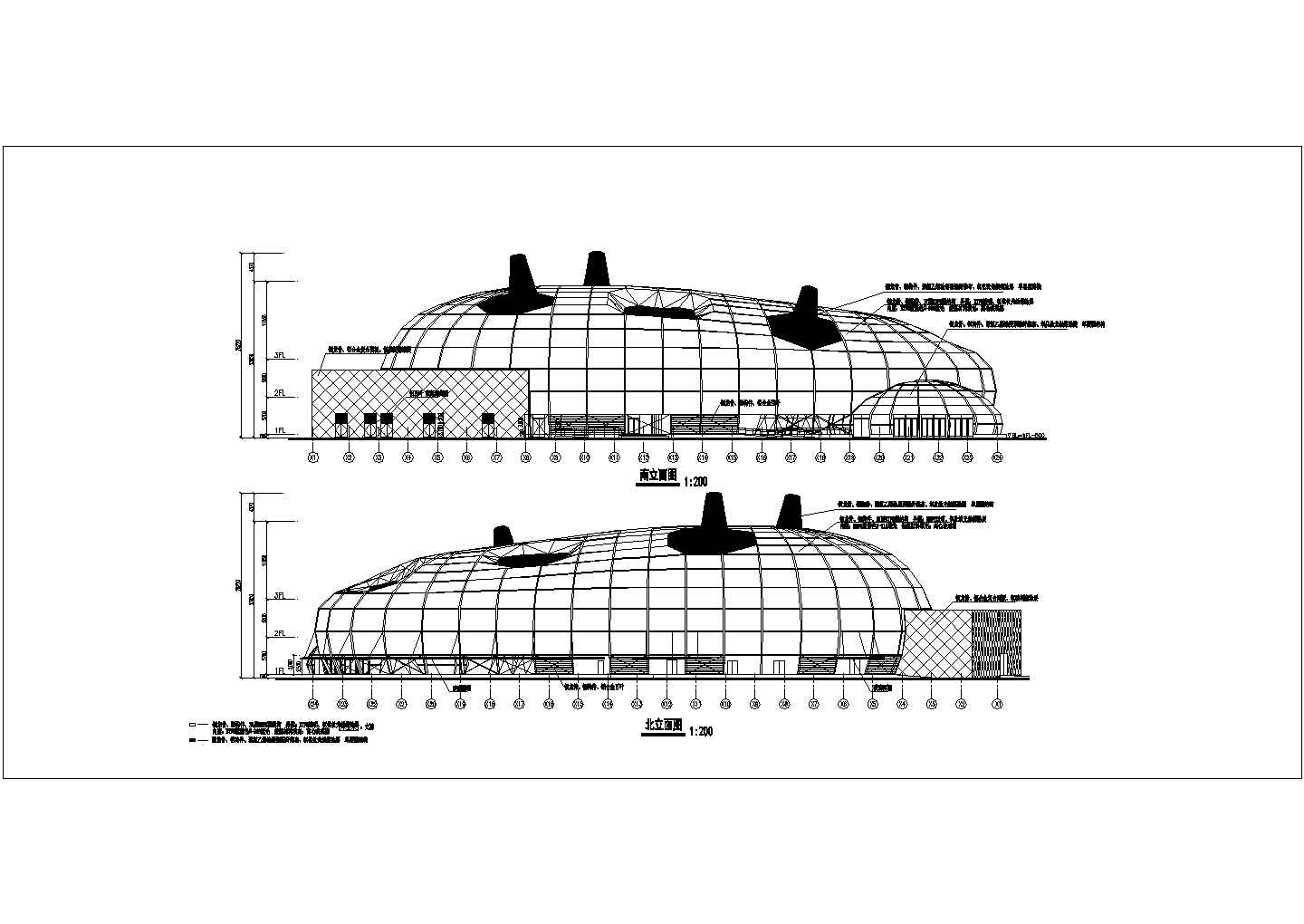 【上海】三层世博馆建筑设计施工图