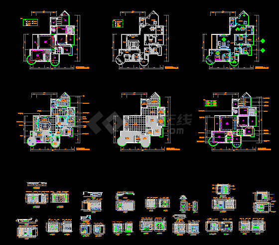 某小区四房两厅高档住宅装饰CAD设计施工图-图一