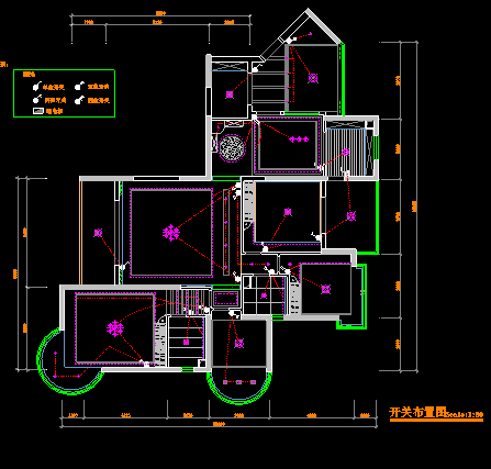 某小区四房两厅高档住宅装饰CAD设计施工图-图二