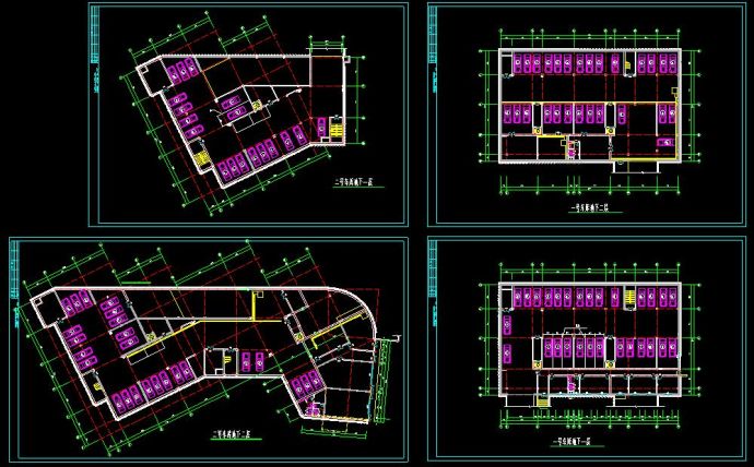 某小区住宅地下车库建筑设计CAD方案图_图1