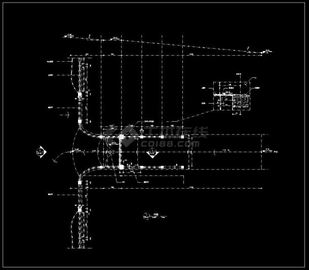 某高端住宅小区大门设计CAD施工图纸-图二