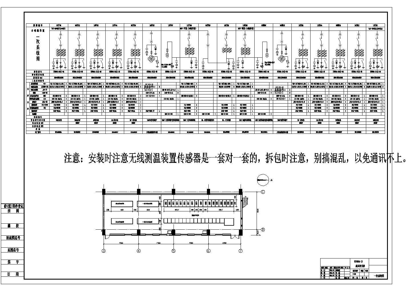 热力站10KV配电工程KYN28（含二次系统图）