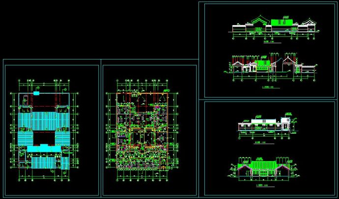 北京四合院住宅建筑方案设计CAD施工图_图1