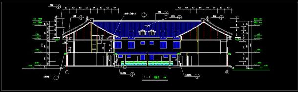 四川某民居建筑方案设计CAD剖立面施工图-图二