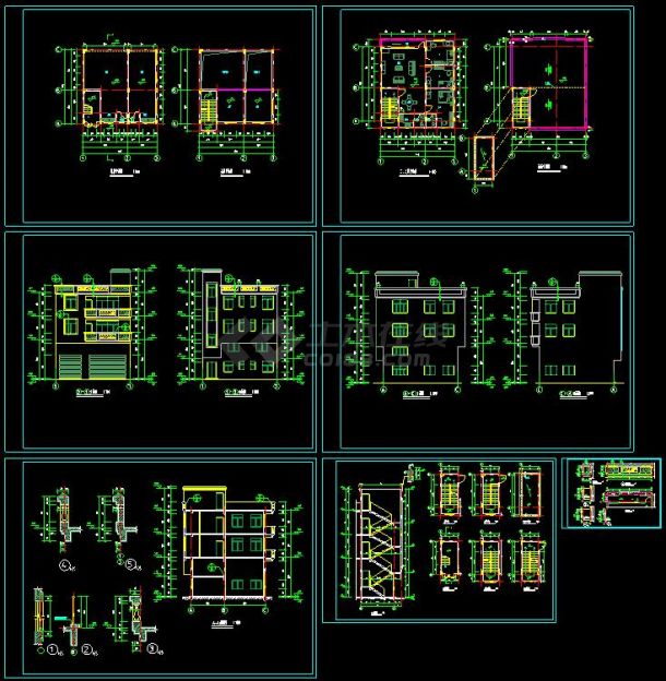 某地私人住宅楼建筑方案设计CAD施工图-图一