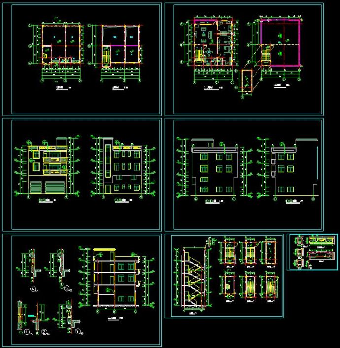 某地私人住宅楼建筑方案设计CAD施工图_图1