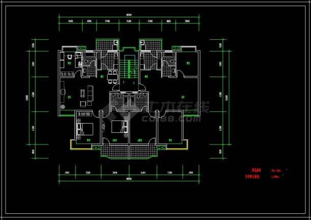 某地大型住宅项目户型设计CAD方案图-图二