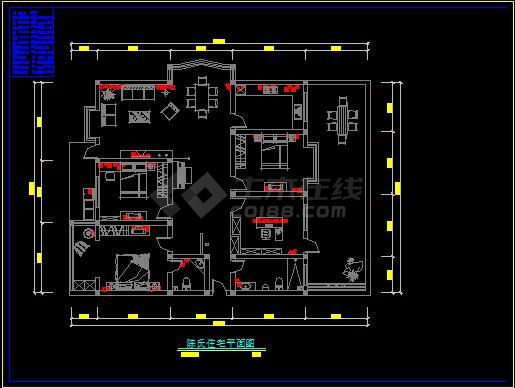 陈氏住宅家庭装修设计方案CAD图-图二
