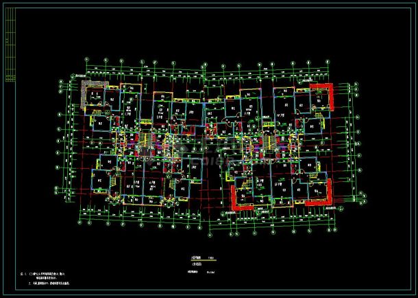 某地小康村多层住宅建筑设计CAD施工图-图二