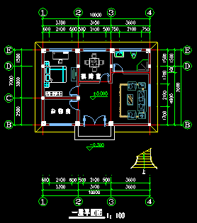 某地农村别墅CAD建筑设计施工图-图二