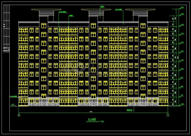 某小区小高层住宅建筑cad设计全套施工图(含设计说明）-图二