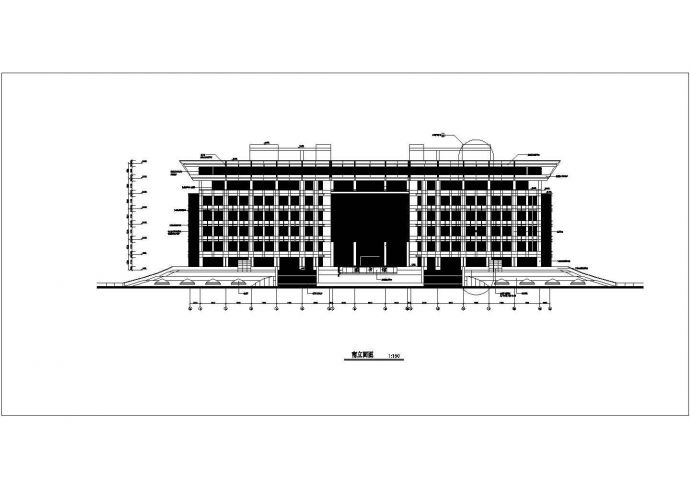 某7层框架结构大学图书馆建筑施工图_图1