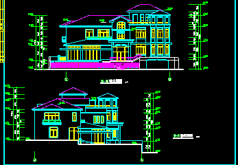 某市公爵B型别墅建筑方案CAD设计全套图纸-图二