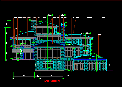 北京某经典别墅建筑CAD设计全套施工图纸-图二