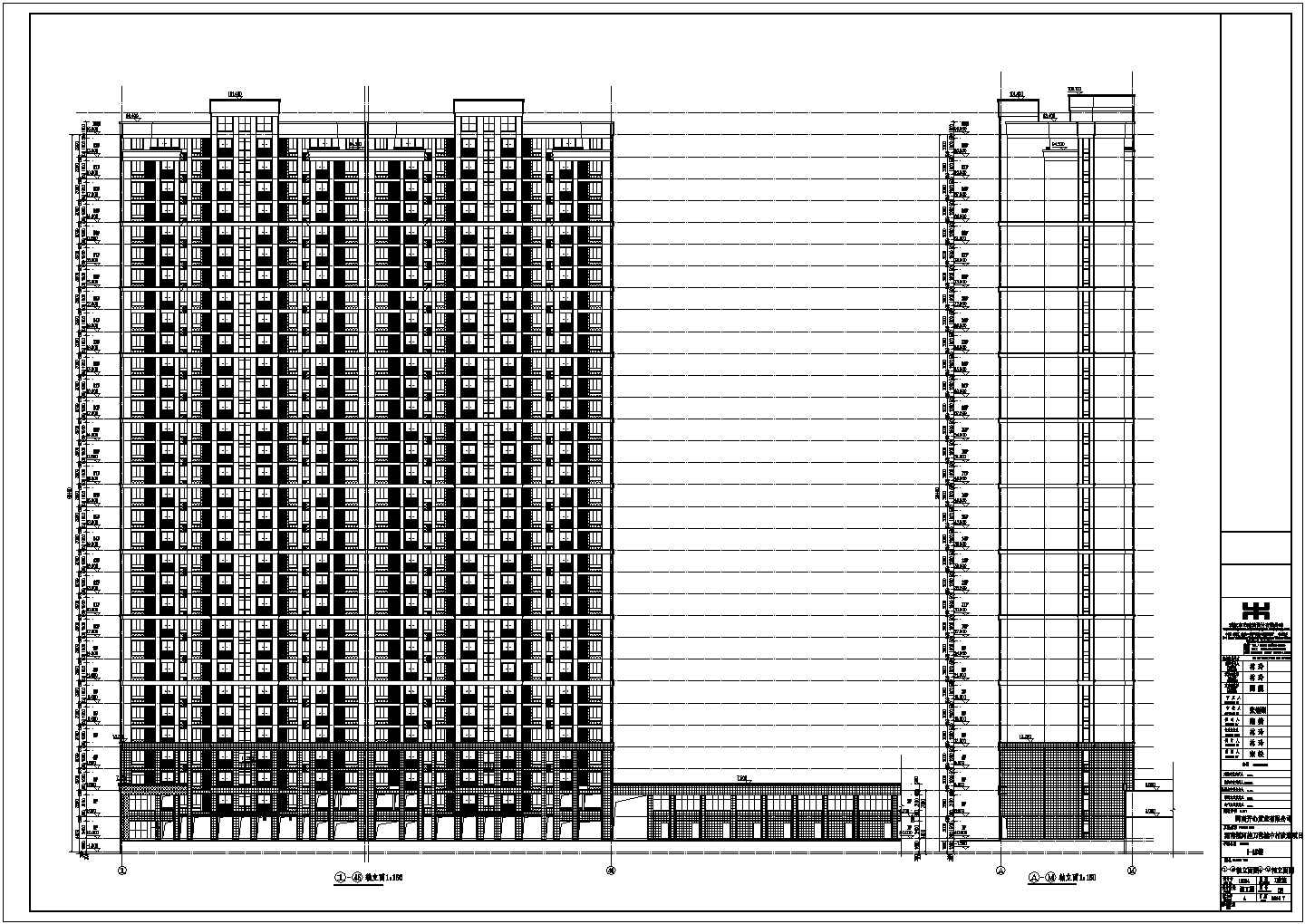 某地32层混凝土剪力墙结构住宅楼建筑施工图