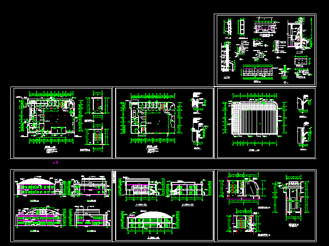 二层食堂建筑设计施工全套CAD大样总图_图1
