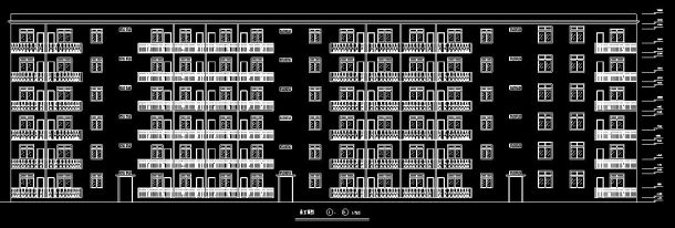 某学院教师公寓建筑设计CAD方案图-图二