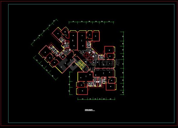 香港某小区住宅楼建筑设计CAD平面施工图-图二