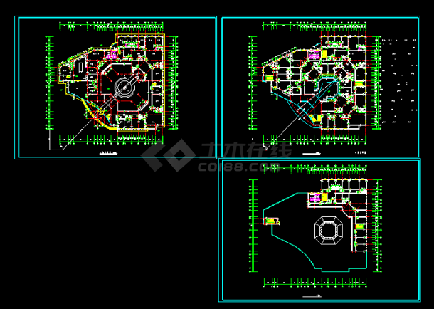 某市大型娱乐城建筑CAD设计施工平面图纸-图一