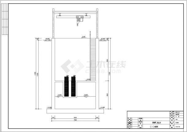 2000m3/d医院废水处理工程详细工艺图纸-图二