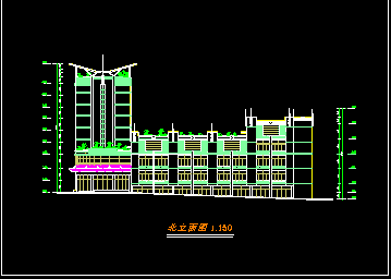 某市风云大酒店建筑CAD设计施工平立面图纸-图二