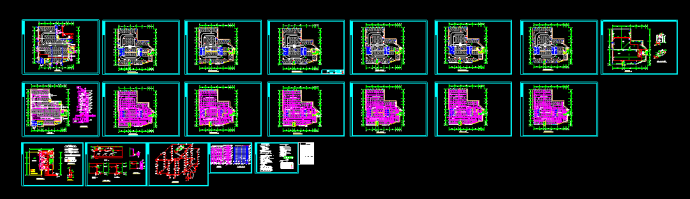 某市七层停车库给排水和消防CAD施工设计图纸_图1