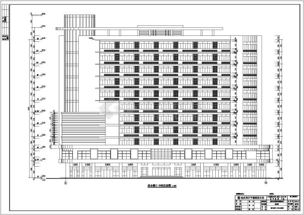 汕头市某12层框架玩具厂办公楼建筑设计施工图-图一