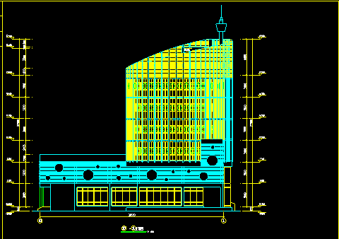 某市餐厅建筑CAD设计施工图纸-图二