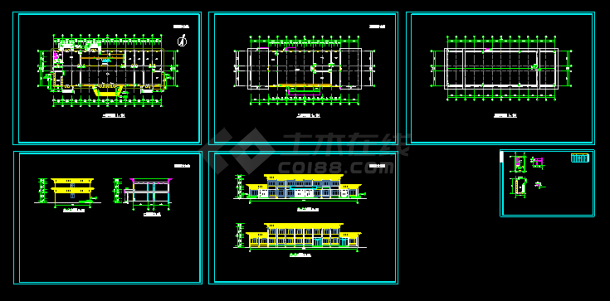 某商业餐厅建筑设计CAD施工方案图纸-图一