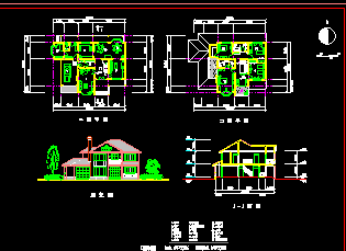 14套别墅建筑CAD设计方案施工图纸-图二