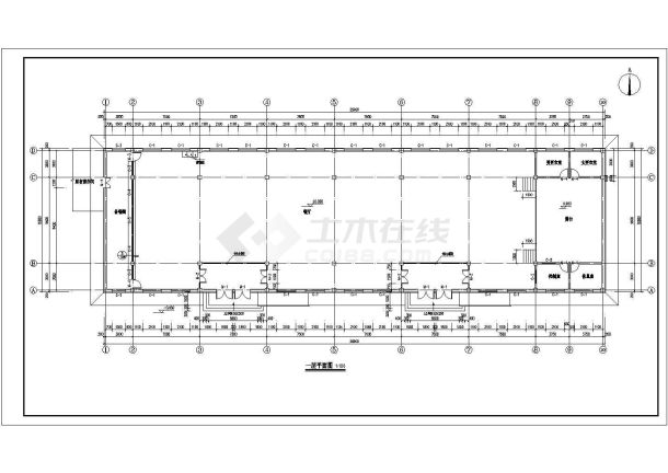 【青海】单层框架结构中学餐厅建筑、结构施工图-图二