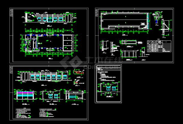 某食堂建筑施工全套CAD建筑设计图-图一