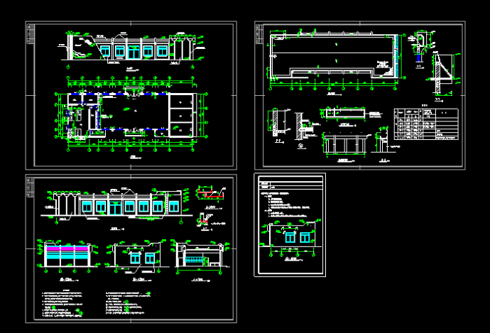 某食堂建筑施工全套CAD建筑设计图_图1